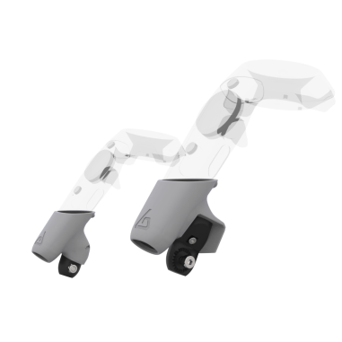 Left view of Right hand Grey PLA cups Controller mount spare parts for HTC Vive with Detachable Attachment