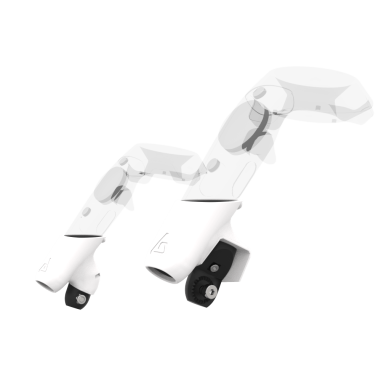 Left view of Right hand Grey PLA cups Controller mount spare parts for HTC Vive with Detachable Attachment