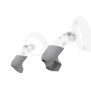 Left view of Right hand Grey PLA cups Controller mount spare parts for Samsung Odyssey with Detachable Attachment