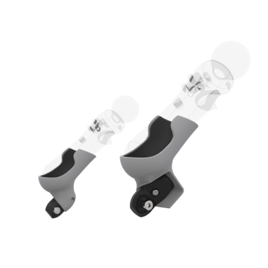 Left view of Right hand Grey PLA cups Controller mount spare parts for PSVR 1 with Detachable Attachment