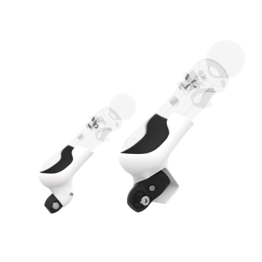 Left view of Right hand Grey PLA cups Controller mount spare parts for PSVR 1 with Detachable Attachment