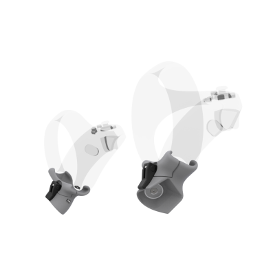 Left view of Right hand Grey PLA cups Controller mount spare parts for PSVR 2 with Detachable Attachment