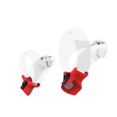 Left view of Right hand Grey PLA cups Controller mount spare parts for PSVR 2 with Detachable Attachment