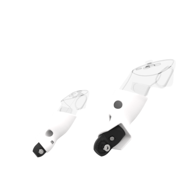 Left view of Right hand Grey PLA cups Controller mount spare parts for Meta Quest 3 with Detachable Attachment