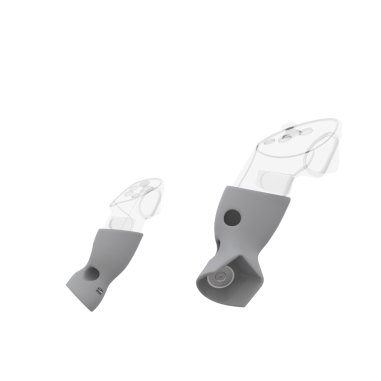Left view of Right hand Grey PLA cups Controller mount spare parts for Meta Quest 3 with Detachable Attachment