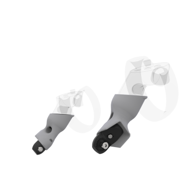 Left view of Right hand Grey PLA cups Controller mount spare parts for Oculus Rift CV1 with Detachable Attachment