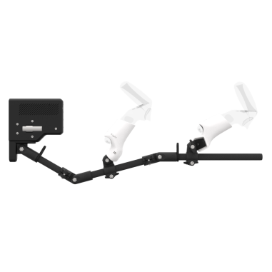 Right view of ForceTube with Haptic Explorer stock for Focus 3with Chrome Armature and Grey PLA cups