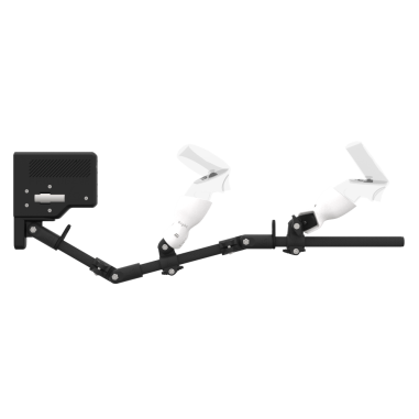 Right view of ForceTube with Haptic Explorer stock for Meta Quest 2 with Chrome Armature and Grey PLA cups