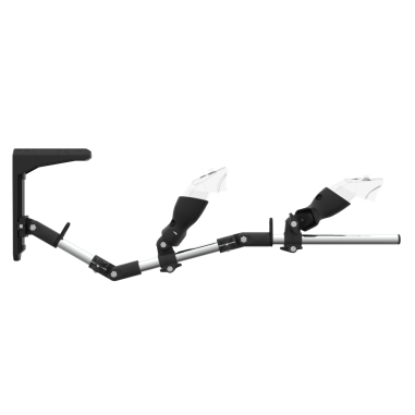 Side view of MagTube vr gunstock for Meta Quest 3 with Chrome Armature with Grey MK1 Buttstock and Grey PLA cups