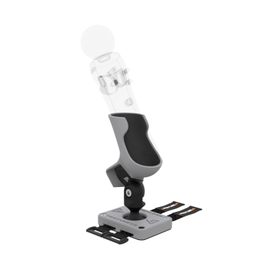 Left view of Left hand ProTas VR Joystick for Playstation PSVR 1 with Grey PLA base with Grey PLA cups