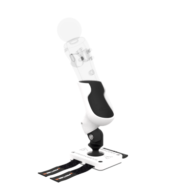 Left view of Left hand ProTas VR Joystick for Playstation PSVR 1 with Grey PLA base with Grey PLA cups