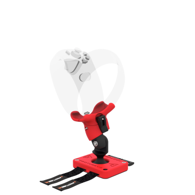 Left view of Left hand ProTas VR Joystick for Playstation PSVR 2 with Grey PLA base with Grey PLA cups