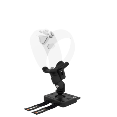 Left view of Left hand ProTas VR Joystick for Playstation PSVR 2 with Grey PLA base with Grey PLA cups