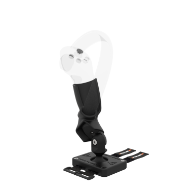 Left view of Left hand ProTas VR Joystick for Pico 4 with Grey PLA base with Grey PLA cups