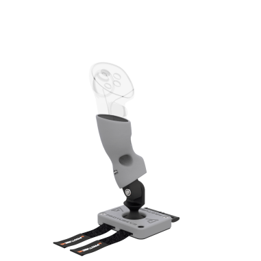 Left view of Left hand ProTas VR Joystick for Meta Quest 3 with Grey PLA base with Grey PLA cups