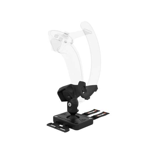 Left view of Left hand ProTas VR Joystick for Valve Index Knuckles with Grey PLA base with Grey PLA cups