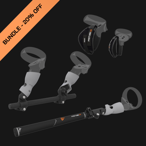 bundle for meta quest 2 new players with vr gunstock and golf club and comfort security straps grips