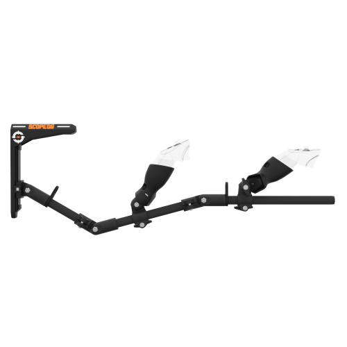 Side view of virtual reality gunstock Magtube full carbon with for Meta Quest 3 and Quest 3S with ScopeOG collaboration stock