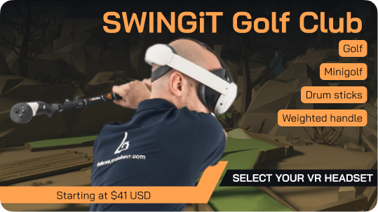 swingit for VR golf club and minigolf